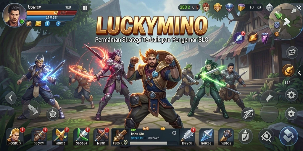 Tampilan menarik dari gameplay LUCKYMINO yang menantang.