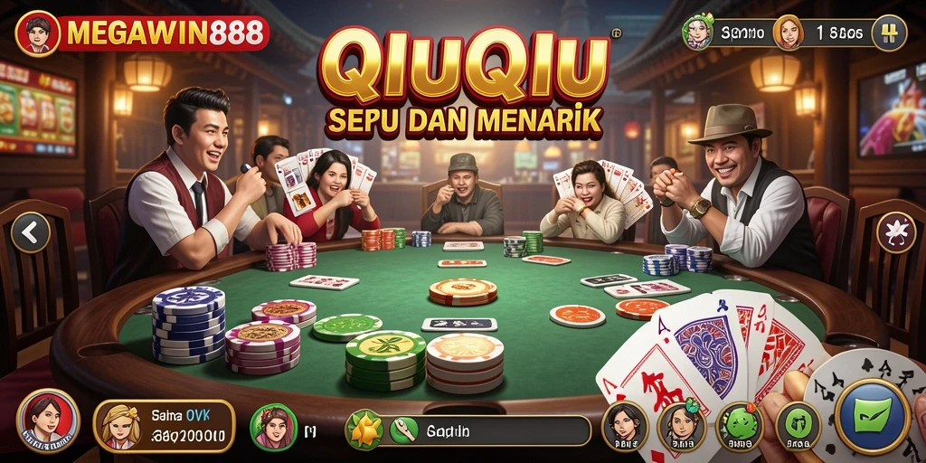 Tampilan menarik gameplay QiuQiu di MEGAWIN888.