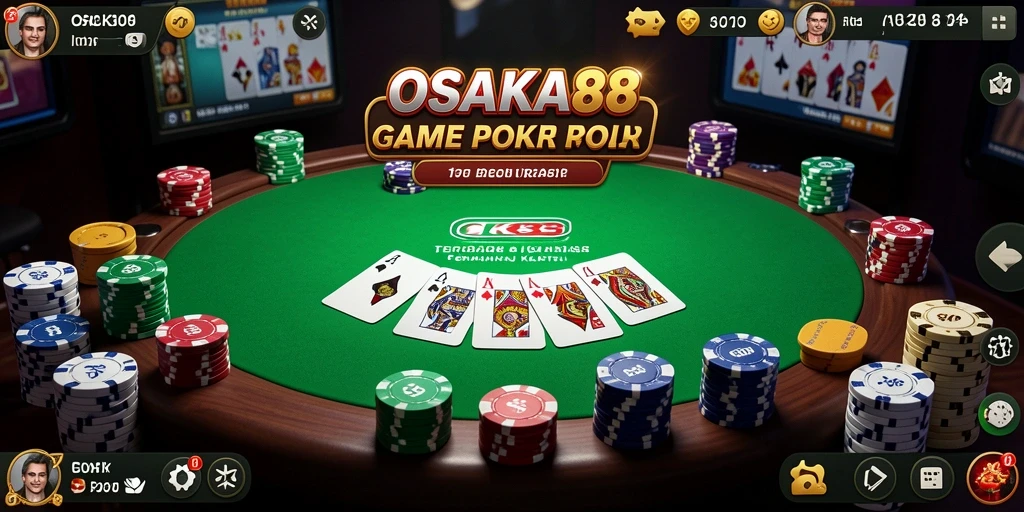 Tangkapan layar gameplay OSAKA88 yang menampilkan aksi Poker menarik.