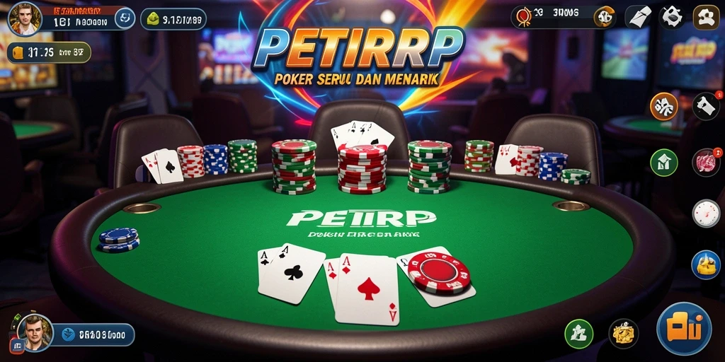 Tampilan permainan poker yang menarik dan interaktif di PETIRRP.