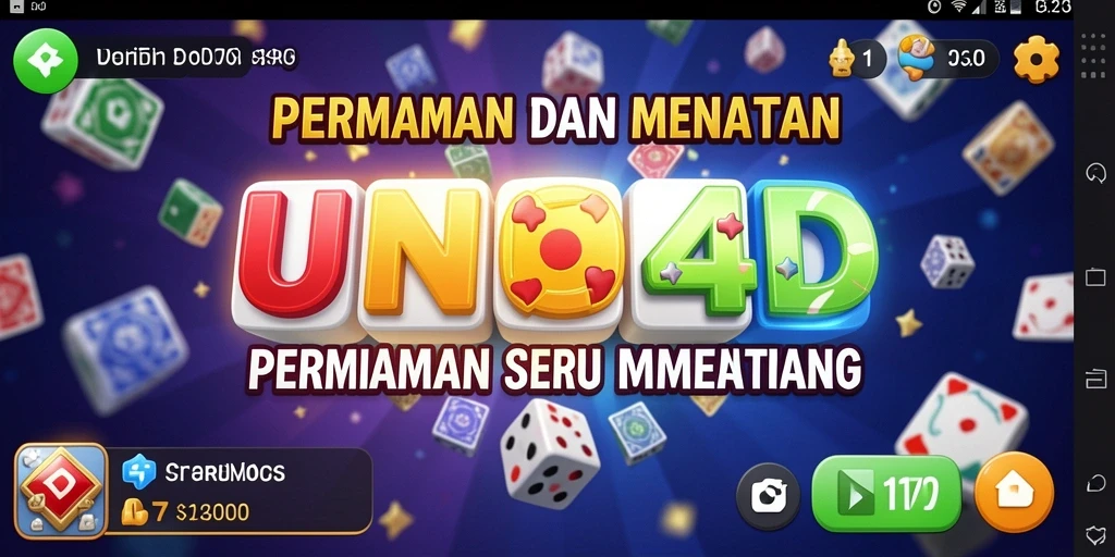 Tampilan gameplay seru dari permainan Domino di UNO4D.