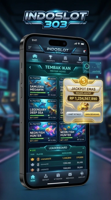 Tampilan utama indoslot303 yang bersih dan sederhana.